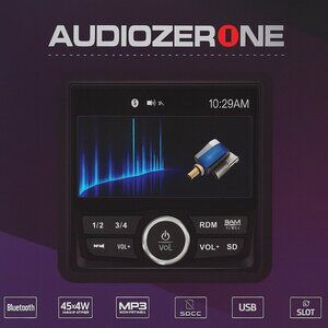 AUDIOZERONE Multimedia System New in Box Car Audio Bluetooth USB